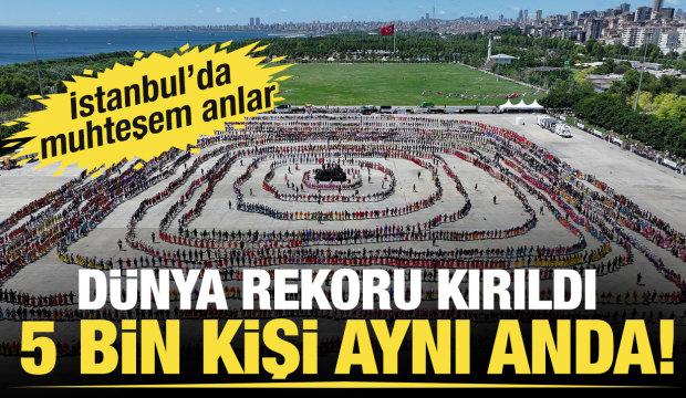 İstanbul'da 5 bin kişi aynı anda horon oynayarak Guinness Rekorlar Kitabı'na girdi