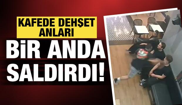Kadık&ouml;y'de kafede dehşet: Hi&ccedil;bir şey s&ouml;ylemeden yumruklarla saldırdı