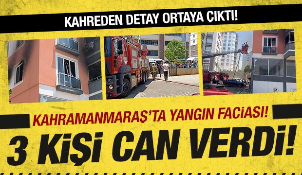 Kahramanmaraş'ta bina yangını: 3 kişi &ouml;ld&uuml;!