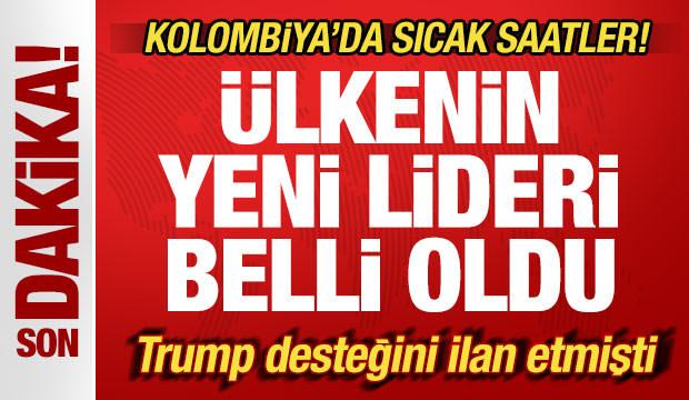Trump desteğini ilan etmişti: &Uuml;lkenin yeni lideri belli oldu! Kolombiya'da sıcak saatler