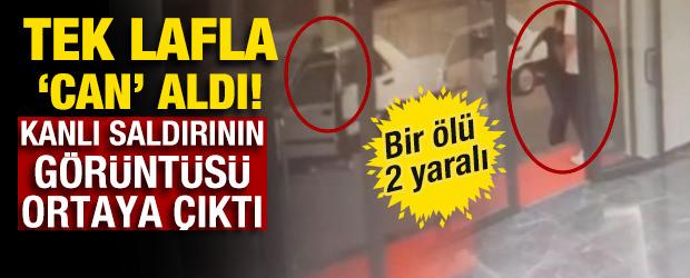 "Laf atma" dehşeti: 1 &ouml;l&uuml;, 2 yaralı! Olay anının g&ouml;r&uuml;nt&uuml;s&uuml; ortaya &ccedil;ıktı