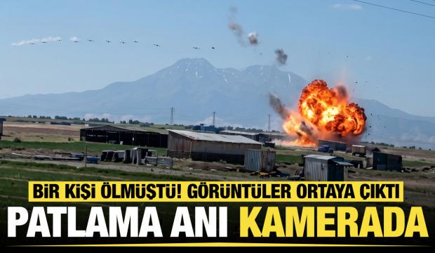 Niğde'de havai fişek fabrikasındaki patlama g&uuml;venlik kamerasında