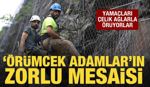Ordu'da "&ouml;r&uuml;mcek adamlar" yama&ccedil;ları &ccedil;elik ağlarla &ouml;r&uuml;yor