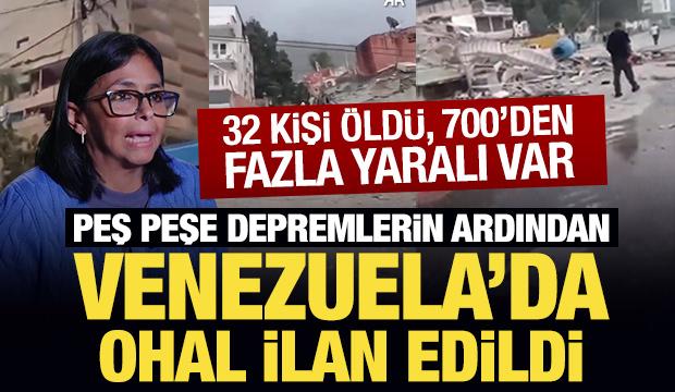 Son Dakika: Peş peşe depremlerin ardından Venezuela'da OHAL ilan edildi