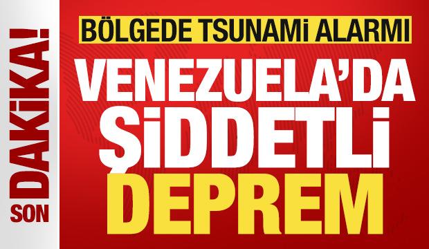 Venezuela'da 7,1 b&uuml;y&uuml;kl&uuml;ğ&uuml;nde şiddetli deprem! B&ouml;lgede tsunami alarmı