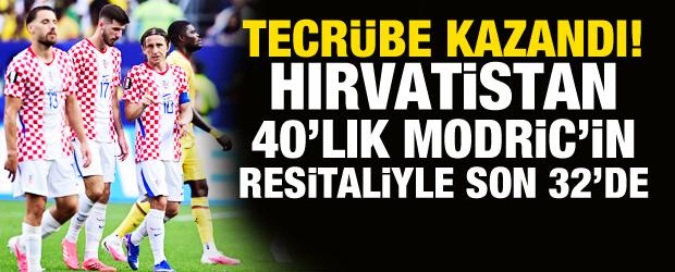 Tecr&uuml;be kazandı! Hırvatlar 40'lık Modric'in resitaliyle son 32'de
