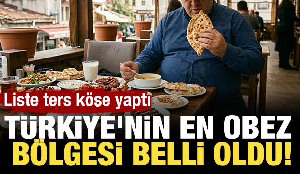 T&uuml;rkiye'nin en obez b&ouml;lgesi belli oldu! Liste ters k&ouml;şe yaptı...