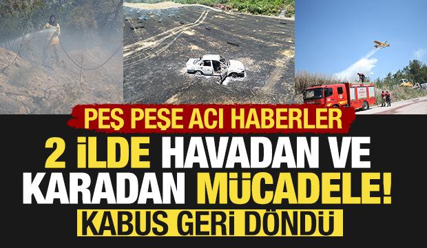 2 ilde canhıraş m&uuml;cadele: Havadan ve karadan m&uuml;dahale ediliyor!