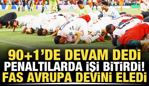 90+1'de devam deyip penaltılarda fişi &ccedil;ektiler! Fas Avrupa devini eledi