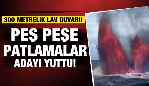 G&ouml;r&uuml;nt&uuml;ler yapay zeka değil ger&ccedil;ek! Kilauea Yanardağı 300 metreye kadar lav p&uuml;sk&uuml;rtt&uuml;