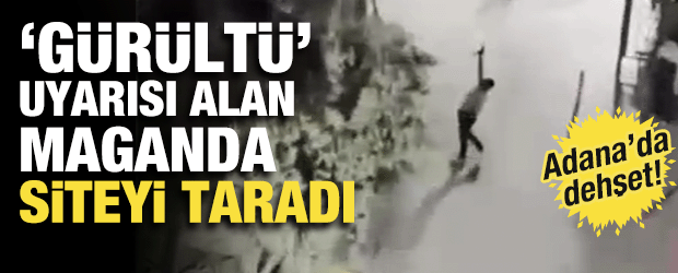Adana'da dehşet! "G&uuml;r&uuml;lt&uuml;" uyarısı alan maganda siteyi taradı