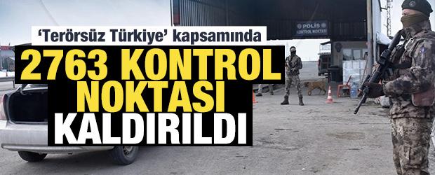 Bakan &Ccedil;ift&ccedil;i duyurdu: Ter&ouml;rs&uuml;z T&uuml;rkiye kapsamında 2763 kontrol noktası kaldırıldı