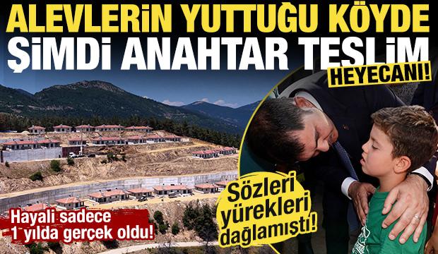Bakan Kurum s&ouml;z verdi, TOKİ 1 yılda bitirdi: Yangınının yaraları y&ouml;resel mimariyle sarıldı