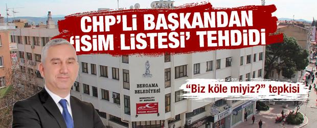 Bergama Belediyesinde kermes krizi: CHP'li başkandan personele 'isim listesi' tehdidi
