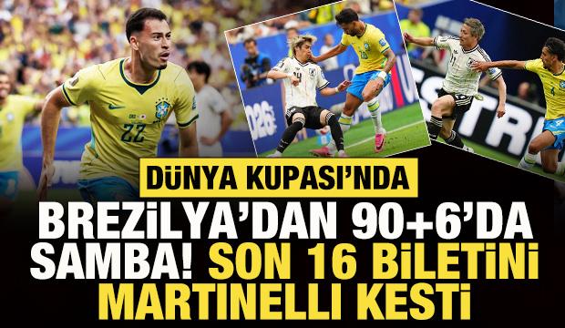 D&uuml;nya Kupası'nda Brezilya'dan 90+6'da samba! Son 16 biletini Martinelli kesti