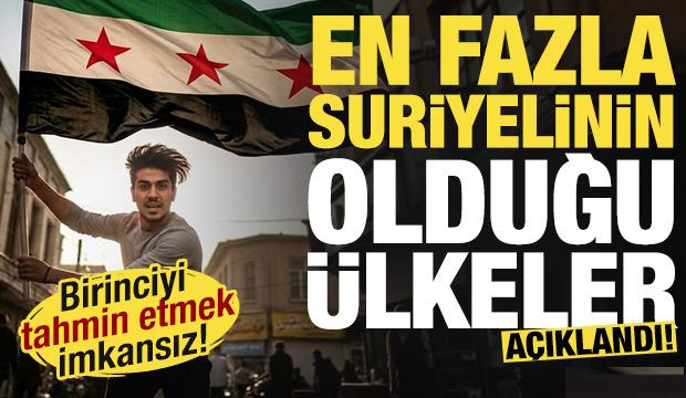 En &ccedil;ok Suriyelinin yaşadığı &uuml;lkeler a&ccedil;ıklandı! İlk sıradaki &uuml;lkeyi tahmin etmek imkansız