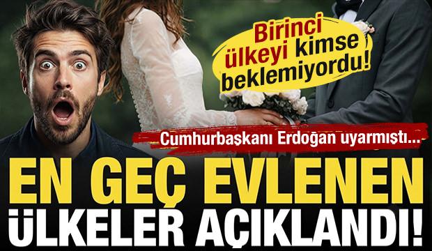 En ge&ccedil; evlenen &uuml;lkeler a&ccedil;ıklandı! Birinci ve &uuml;&ccedil;&uuml;nc&uuml; &uuml;lkeyi kimse beklemiyordu?