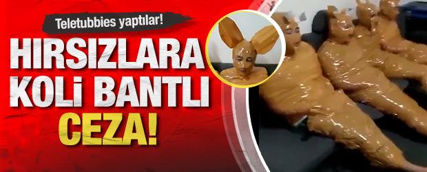 Endonezya'da akılalmaz olay: Yakalanan hırsızları koli bandıyla sarıp polise verdiler