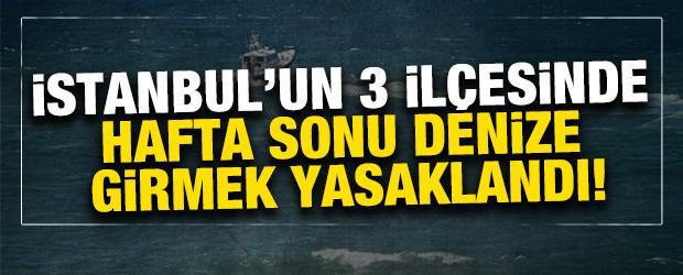 İstanbul'un 3 il&ccedil;esinde hafta sonu denize girmek yasaklandı