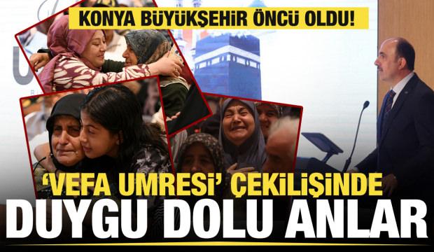 Konya B&uuml;y&uuml;kşehir'in "Vefa Umresi" &ccedil;ekilişinde duygu dolu anlar yaşandı