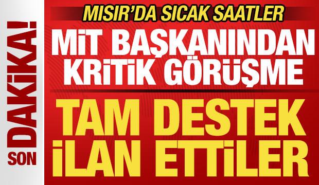 Mısır'da sıcak saatler! MİT Başkanı Kalın'dan kritik g&ouml;r&uuml;şme! Hamas desteğini ilan etti