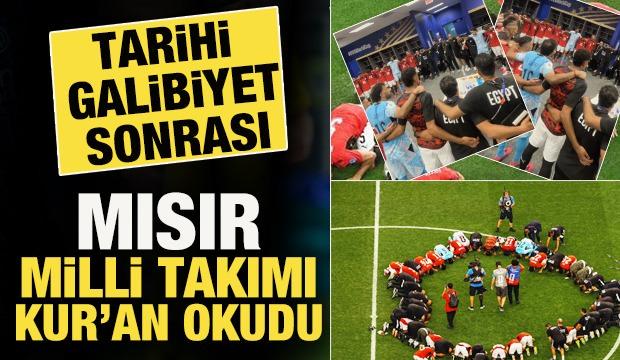  Mısırlı futbolcuların ma&ccedil; sonrası dua g&ouml;r&uuml;nt&uuml;leri sosyal medyayı salladı
