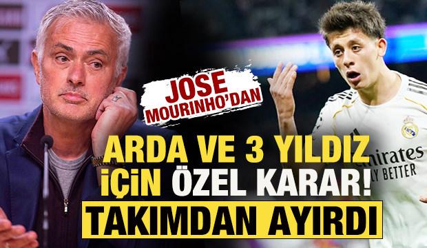 Mourinho'dan Arda G&uuml;ler ve 3 futbolcu i&ccedil;in &ouml;zel karar! Takımdan ayırdı