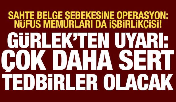 N&uuml;fus memurlarıyla iş birliği yaparak sahte belge hazırlayan 31 kişiye g&ouml;zaltı