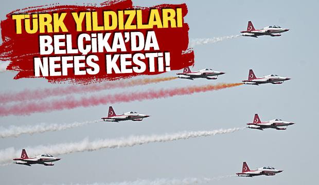 T&uuml;rk Yıldızları'nın Bel&ccedil;ika'daki g&ouml;sterisi b&uuml;y&uuml;k ilgi g&ouml;rd&uuml;