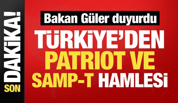 T&uuml;rkiye'den Patriot ve SAMP-T i&ccedil;in yeşil ışık! Bakan G&uuml;ler a&ccedil;ıkladı