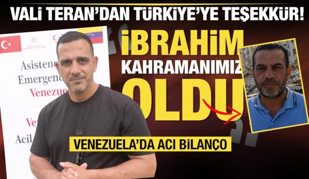 Venezuela'da La Guaira'nın Valisi Jose Alejandro Teran'dan T&uuml;rkiye'ye teşekk&uuml;r