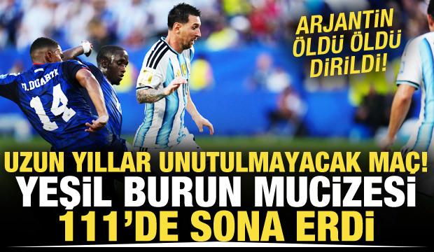 Yeşil Burun mucizesi 111'de bitti! Gol d&uuml;ellosunu kazanan Arjantin