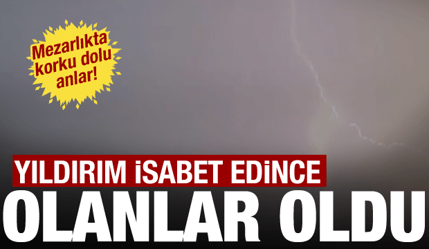 Yıldırım d&uuml;şt&uuml;, yangın &ccedil;ıktı! &Ccedil;anakkale'de korku dolu anlar kamerada