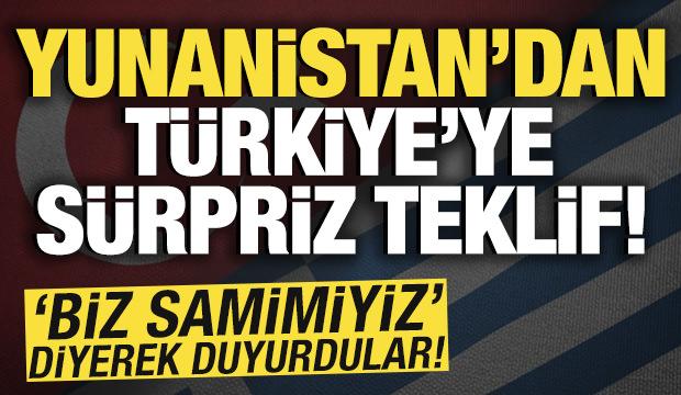 Yunanistan'dan T&uuml;rkiye'ye s&uuml;rpriz teklif! 'Biz samimiyiz' diyerek duyurdular