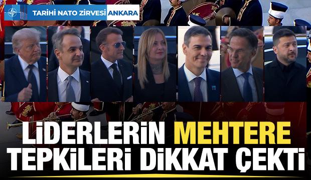 NATO liderlerinin mehter marşına tepkileri kamerada!