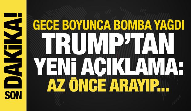 ABD'den hava bombardımanı! Trump: İranlılar az &ouml;nce aradı, anlaşma istiyorlar