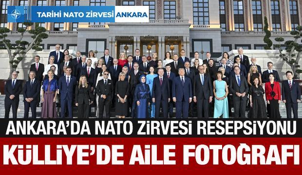 Ankara'da NATO Zirvesi resepsiyonu: K&uuml;lliye'de aile fotoğrafı