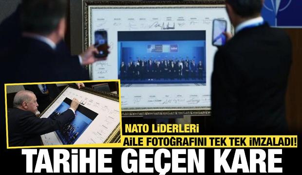Ankara'da tarihi zirve: NATO liderlerinden imzalı aile fotoğrafı