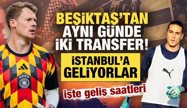 Beşiktaş'tan aynı g&uuml;nde kaleye iki transfer birden! İşte geliş saatleri