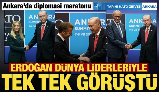 Cumhurbaşkanı Erdoğan'dan diplomasi trafiği! Macron ve Meloni ile g&ouml;r&uuml;şt&uuml;