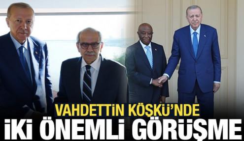 Cumhurbaşkanı Erdoğan'dan iki &ouml;nemli g&ouml;r&uuml;şme