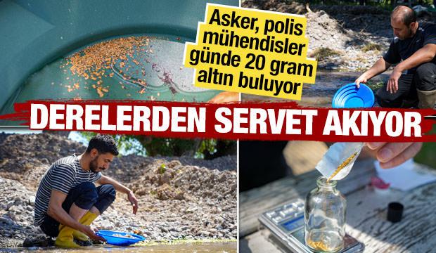Derelerden servet akıyor: Asker, polis, m&uuml;hendisler g&uuml;nde 20 gram altın buluyor