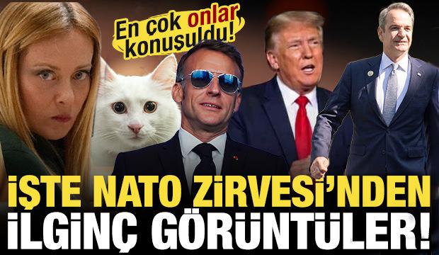 En &ccedil;ok onlar konuşuldu! İşte NATO Zirvesi'ndeki en ilgin&ccedil; g&ouml;r&uuml;nt&uuml;ler...