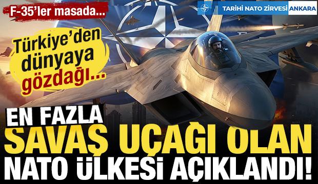 En fazla savaş u&ccedil;ağı olan NATO &uuml;lkeleri a&ccedil;ıklandı' T&uuml;rkiye'den d&uuml;nyaya g&ouml;zdağı!