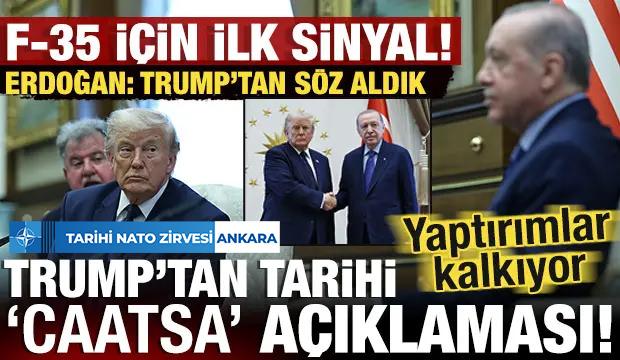 Erdoğan- Trump zirvesi: CAATSA yaptırımları kalkıyor! İki liderden F-35 a&ccedil;ıklaması!