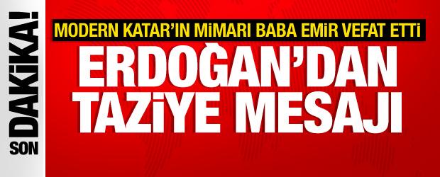 Erdoğan'dan Katar'a taziye: Baba Emir Al Sani vefat etti
