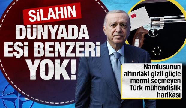Erdoğan&rsquo;ın hediye ettiği silahın d&uuml;nyada eşi benzeri yok: İki mermiyi birden atıyor!