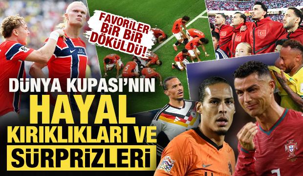 Favoriler birer birer d&ouml;k&uuml;ld&uuml;! D&uuml;nya Kupası'nın hayal kırıklıkları ve s&uuml;rprizleri