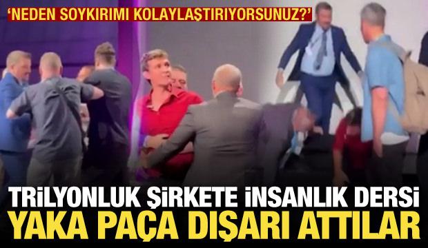 Filistinli aktivisi İsrail&rsquo;e yapay zeka desteği sunan Amazonu protesto etti