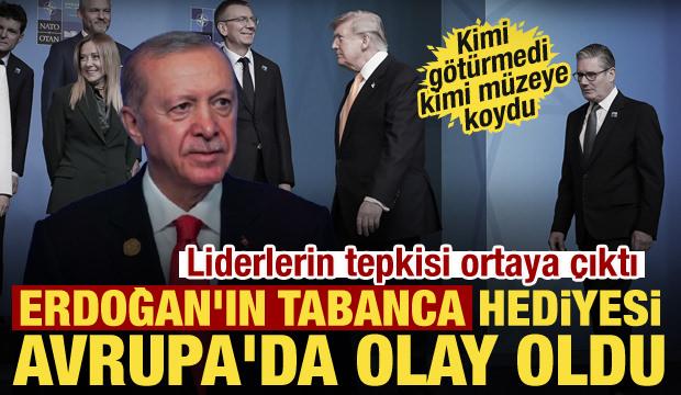 G&uuml;ndem olan hediye! Erdoğan'ın liderlere verdiği tabanca ilk kez g&ouml;r&uuml;nt&uuml;lendi